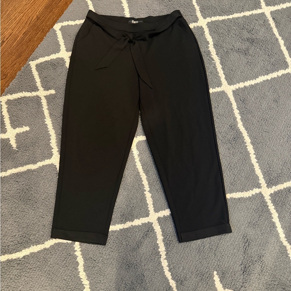 Rewash Black Tie-Waist Pants